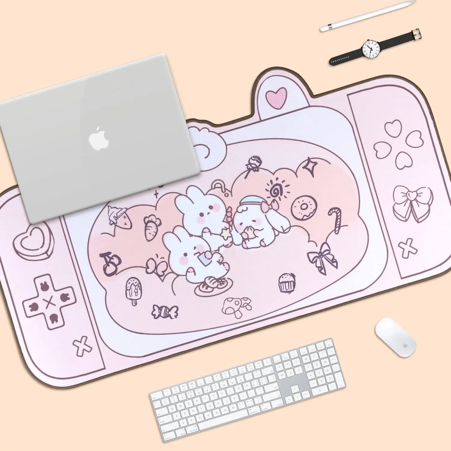 DeskPad Fofo Piquenique de Coelhinhos - Kawaii Side
