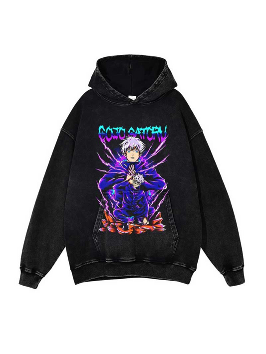 INFINITE BLUE VINTAGE HOODIE Kawaii Side