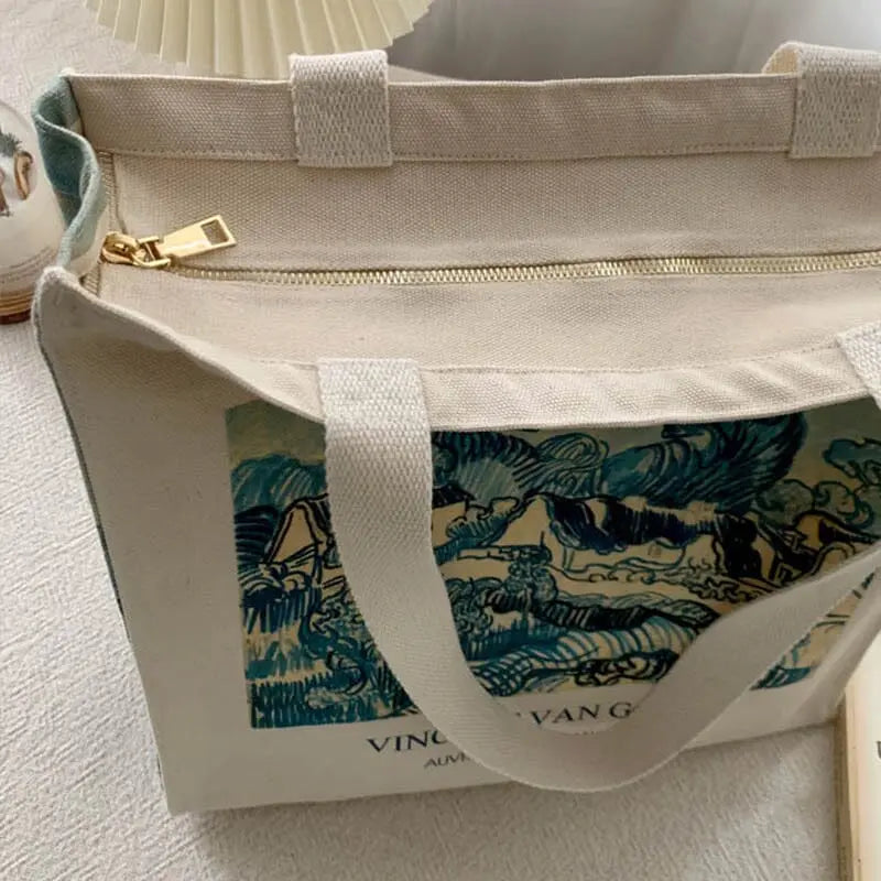 Eco Bag Vintage "Landscape With Houses" Vincent Van Gogh - Kawaii Side