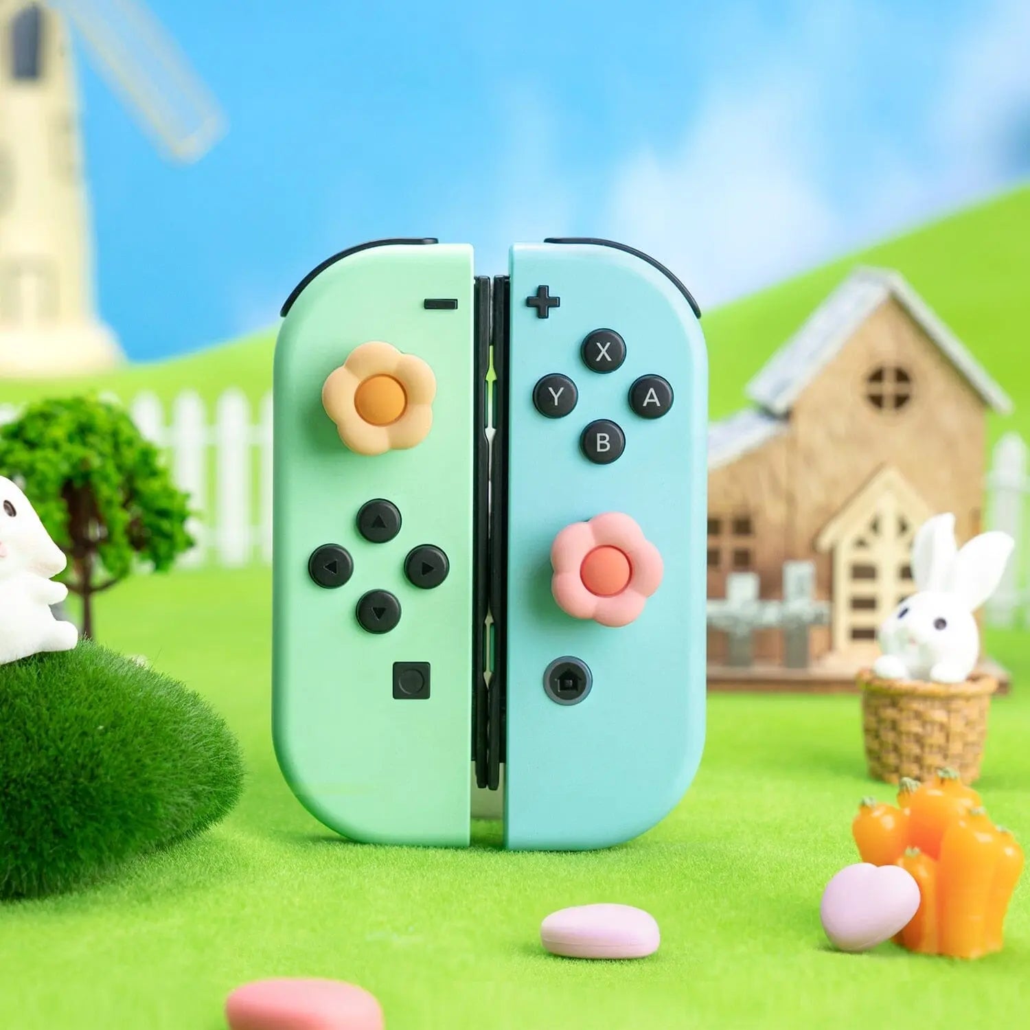Capinhas de Flores para Joystick de Nintendo Switch - Kawaii Side