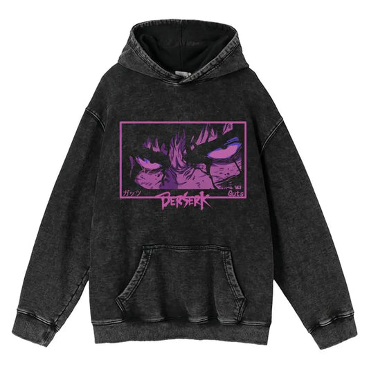 Berserk Guts Eyes Vintage Hoodie - Kawaii Side