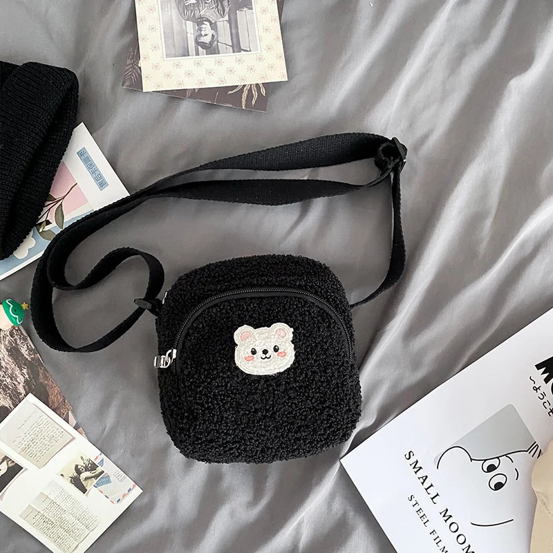 Kawaii Cute Bear Plush Shoulder Bag Kawaii Side