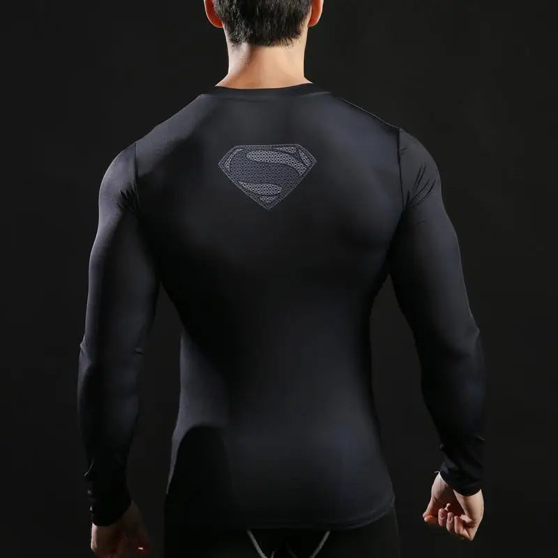 Super Hero 3D Printed Long Sleeve Compression T Shirts Kawaii Side