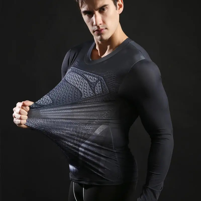 Super Hero 3D Printed Long Sleeve Compression T-Shirts Kawaii Side