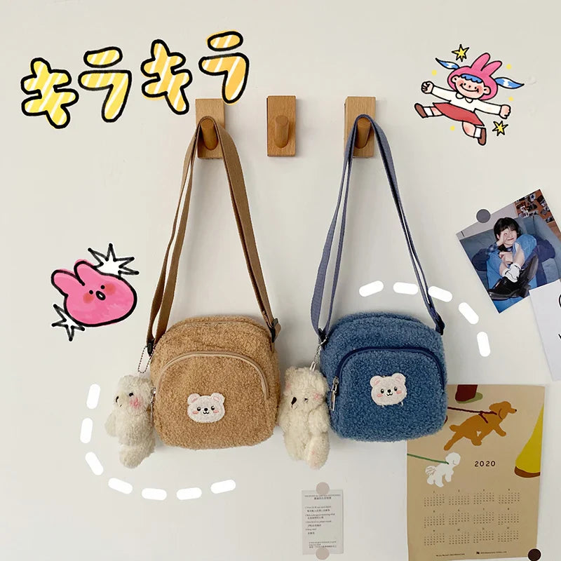 Kawaii Cute Bear Plush Shoulder Bag Kawaii Side