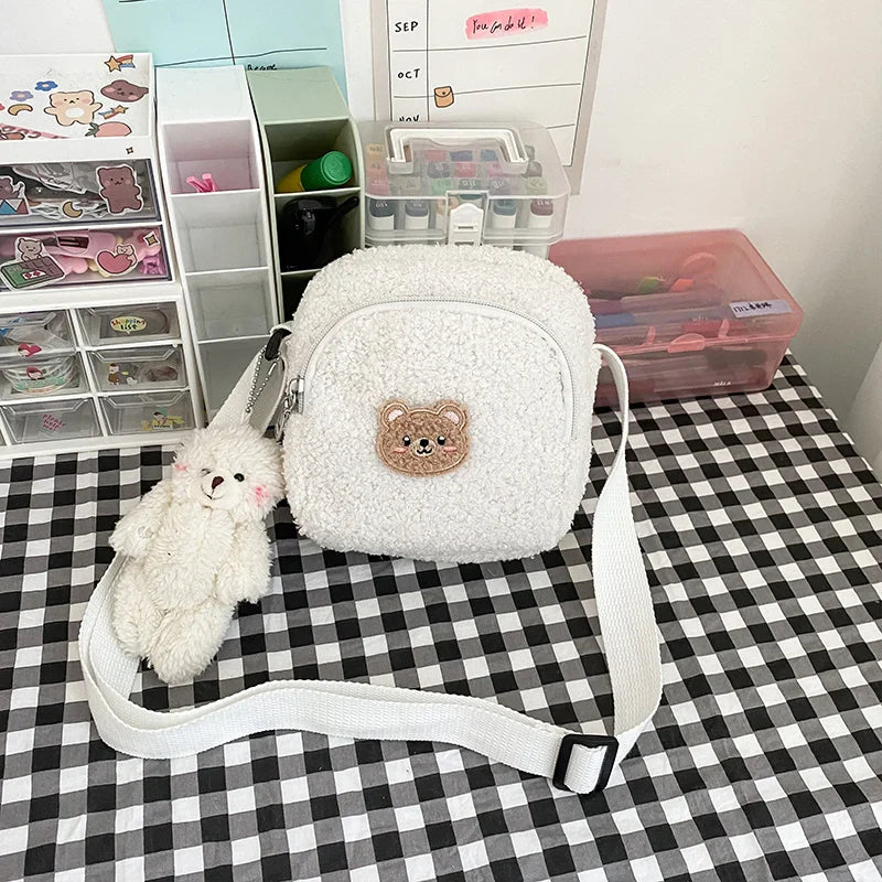 Kawaii Cute Bear Plush Shoulder Bag Kawaii Side