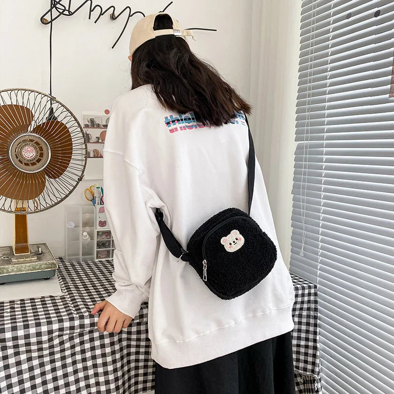 Kawaii Cute Bear Plush Shoulder Bag Kawaii Side