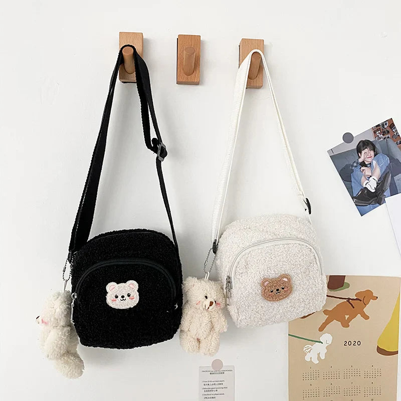 Kawaii Cute Bear Plush Shoulder Bag Kawaii Side