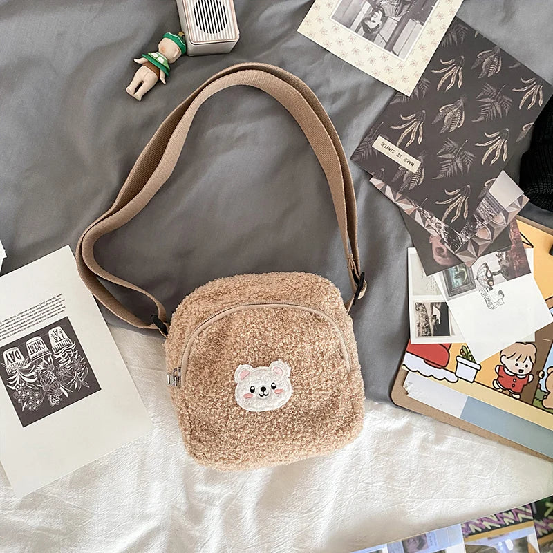 Kawaii Cute Bear Plush Shoulder Bag Kawaii Side