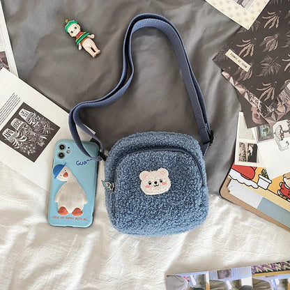 Kawaii Cute Bear Plush Shoulder Bag Kawaii Side