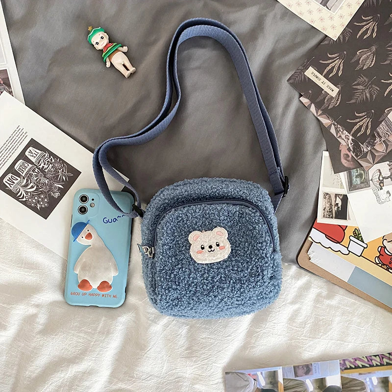 Kawaii Cute Bear Plush Shoulder Bag Kawaii Side