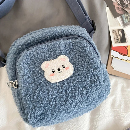 Kawaii Cute Bear Plush Shoulder Bag Kawaii Side