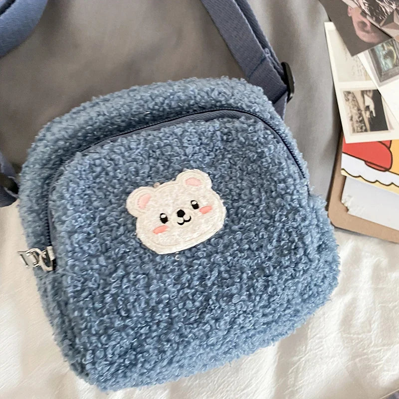 Kawaii Cute Bear Plush Shoulder Bag Kawaii Side