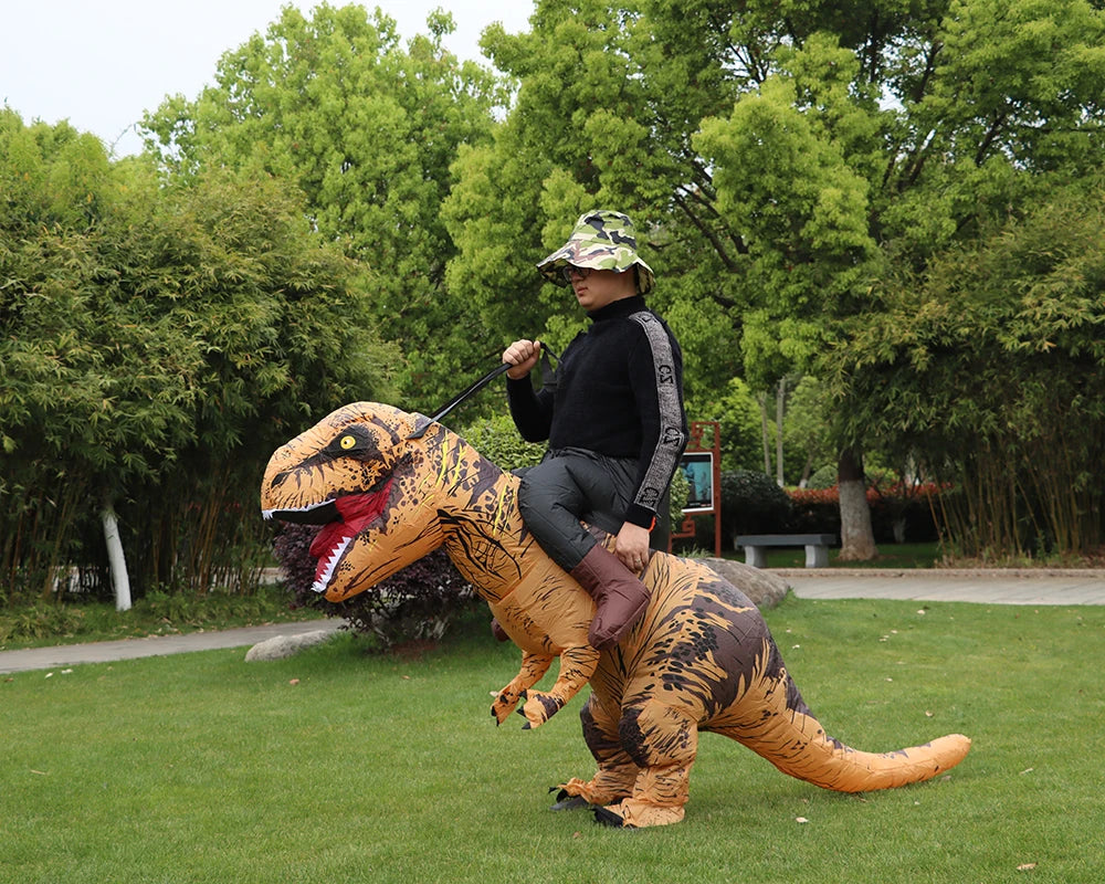 Giant Inflatable T-Rex Dinosaur Halloween Costume Kawaii Side