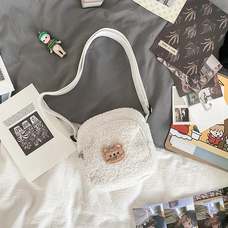 Kawaii Cute Bear Plush Shoulder Bag Kawaii Side