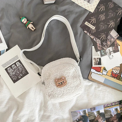 Kawaii Cute Bear Plush Shoulder Bag Kawaii Side
