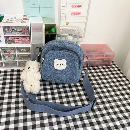 Kawaii Cute Bear Plush Shoulder Bag Kawaii Side