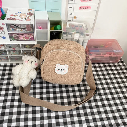 Kawaii Cute Bear Plush Shoulder Bag Kawaii Side