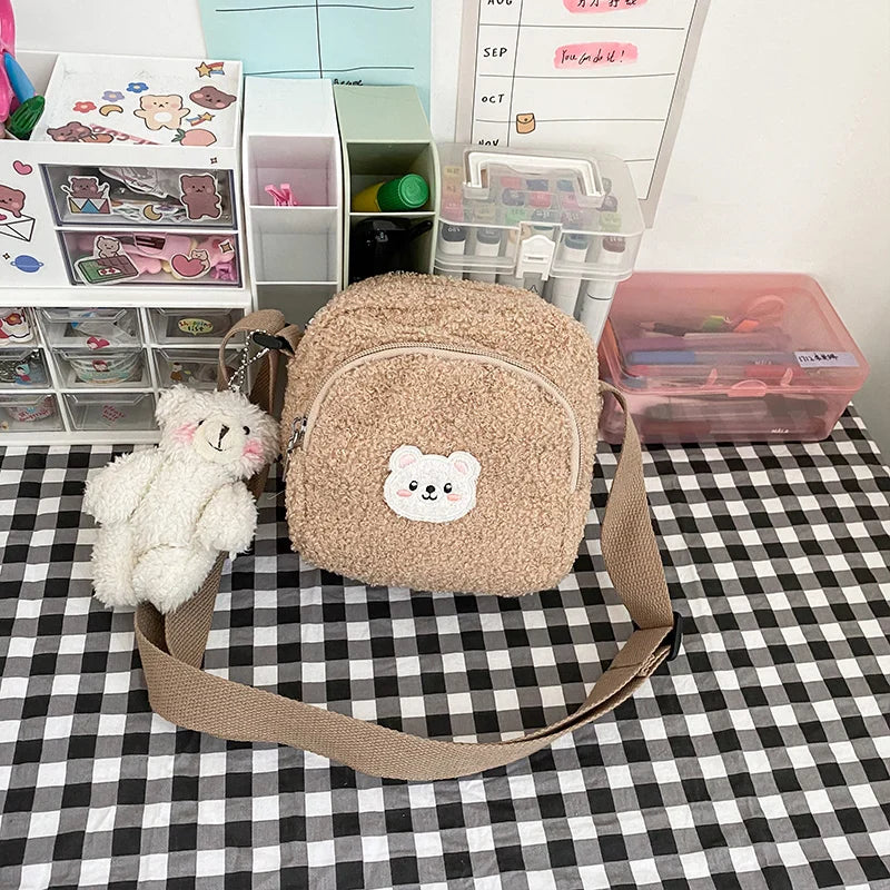 Kawaii Cute Bear Plush Shoulder Bag Kawaii Side
