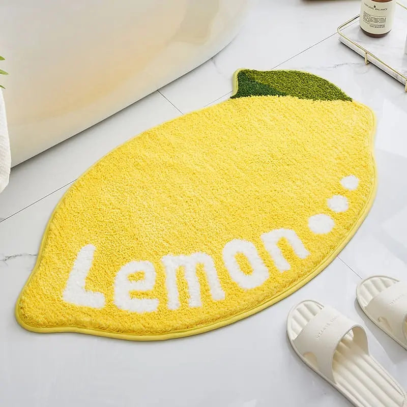 Kawaii Cartoon Fruits Avocado Lemon Letter Rugs & Mats - Kawaii Side