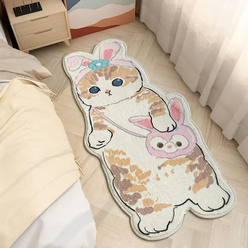 Kawaii Cartoon Kitty Cat Collection Rug & Mat - Kawaii Side