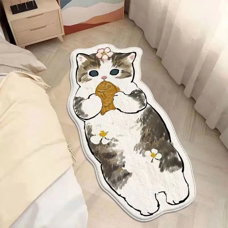 Kawaii Cartoon Kitty Cat Collection Rug & Mat - Kawaii Side