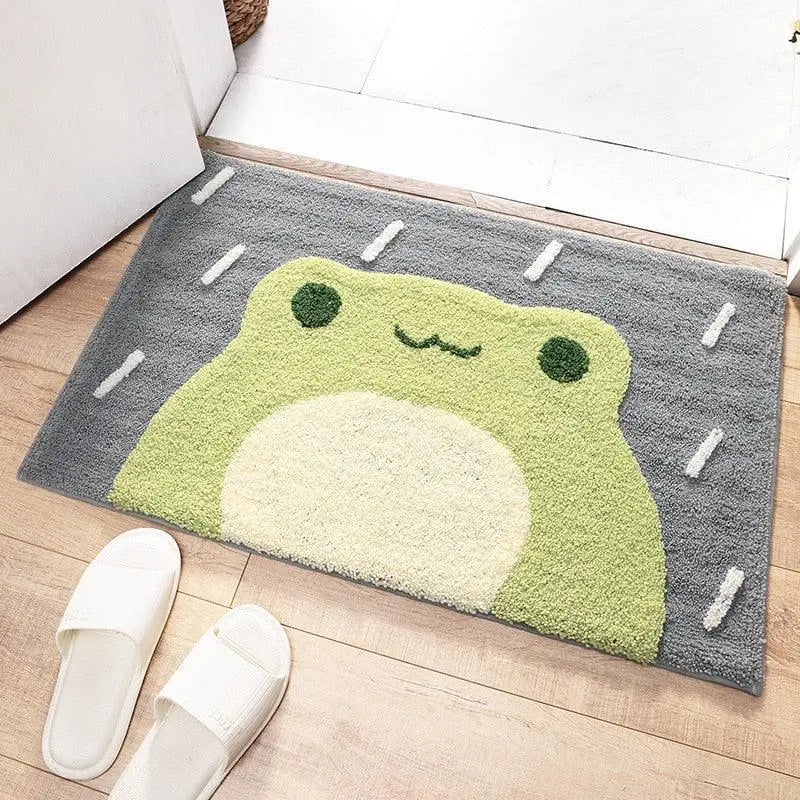 Kawaii Cute Frog Bath Rugs & Mats - Kawaii Side