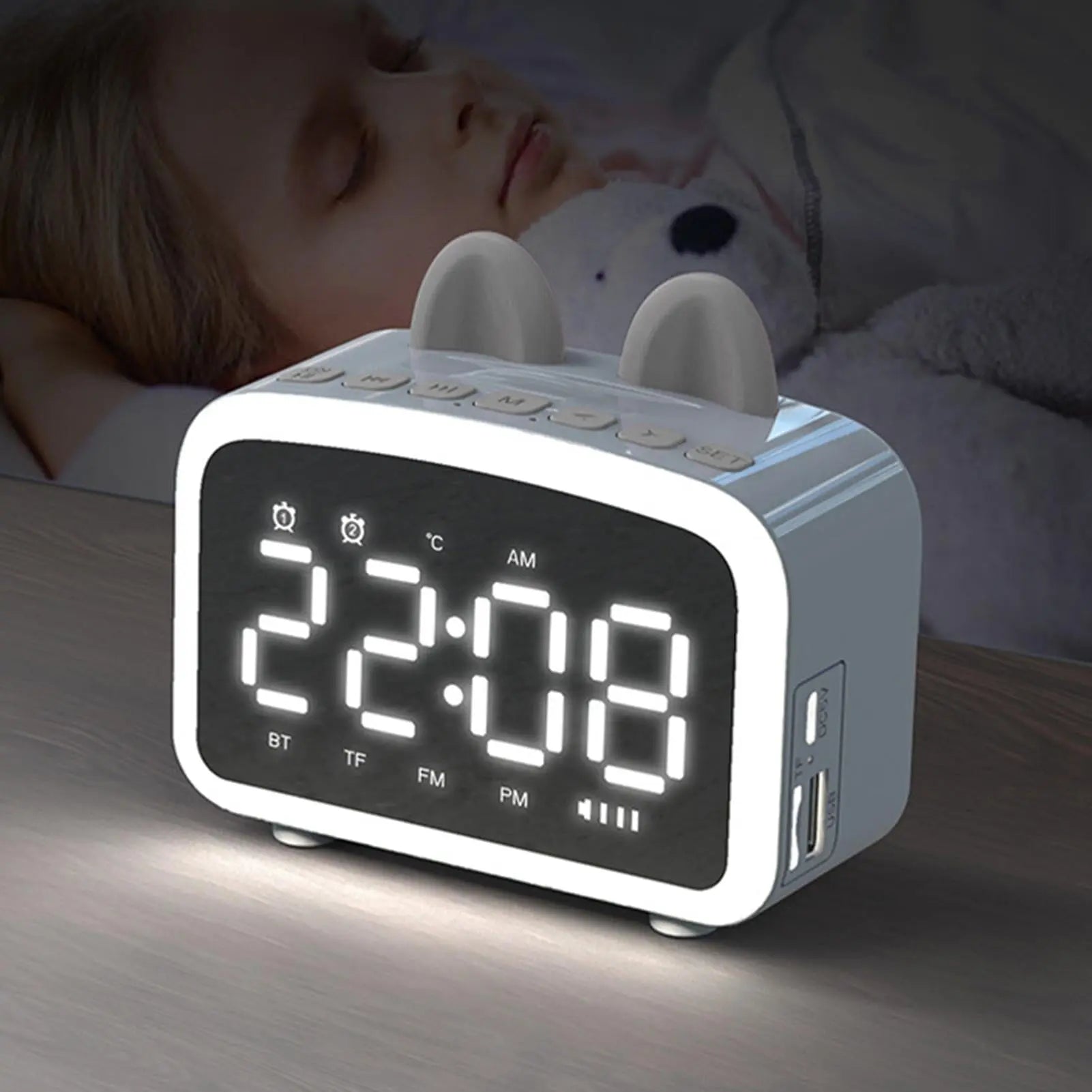 Despertador Kawaii Wireless com Orelhinhas - Kawaii Side