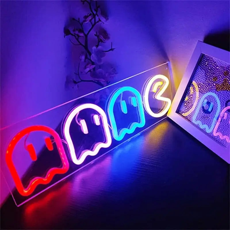 Led Neon Pac Man e Fantasmas - Kawaii Side