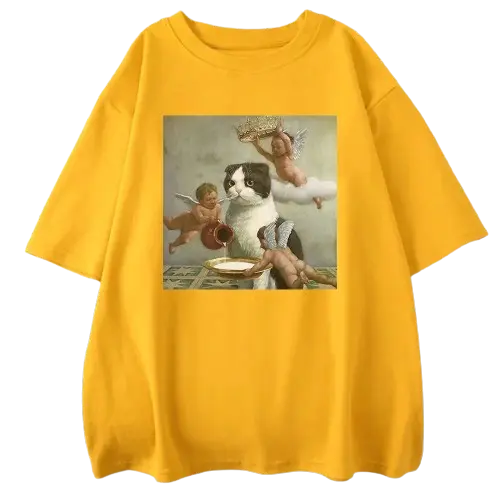 Little God Cat and Angels T-Shirt GatoGeek