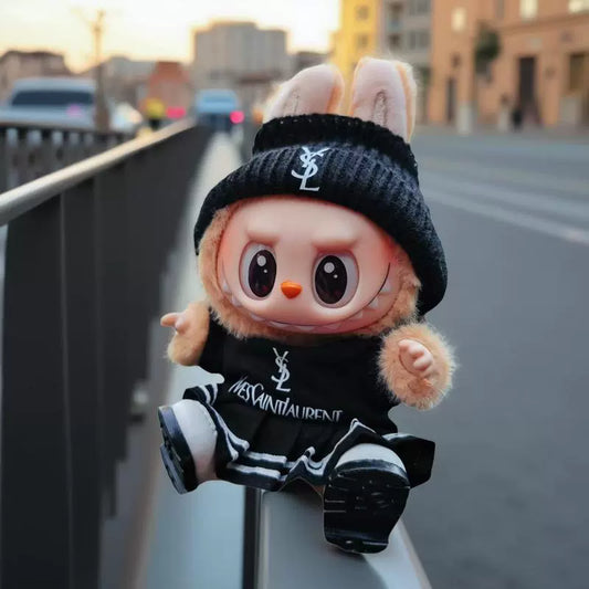 YSL-Inspired Labubu Streetwear Outfit Set - (Labubu Not Inclued)