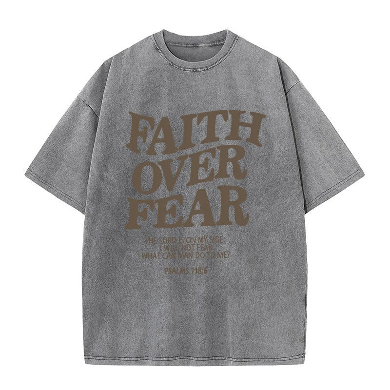 Faith Over Fear T-Shirt Kawaii Side