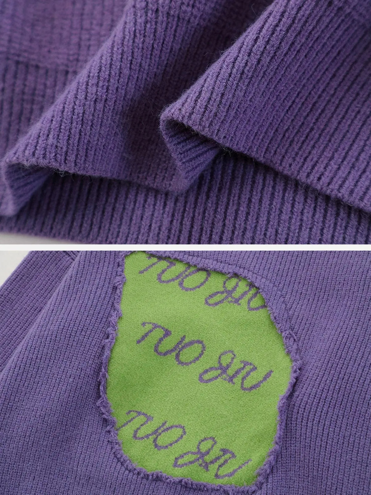 Patchwork Contrasting Colors Sweater - Kawaii Side