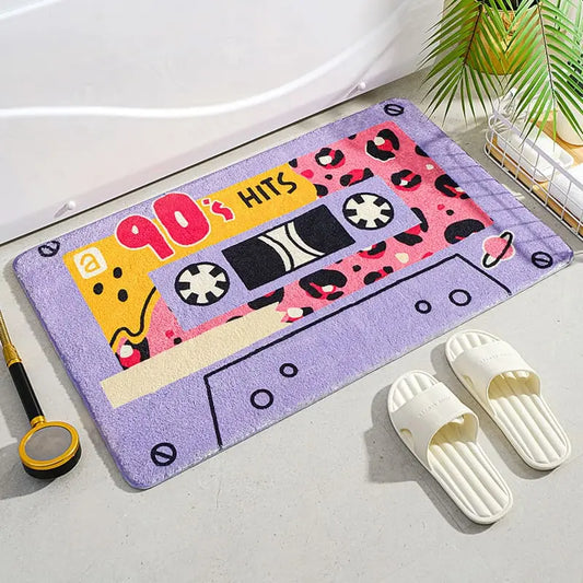 Retro Classic Cassette Music Tape Rugs & Mats - Kawaii Side
