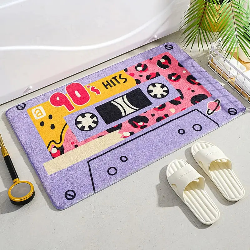 Retro Classic Cassette Music Tape Rugs & Mats - Kawaii Side