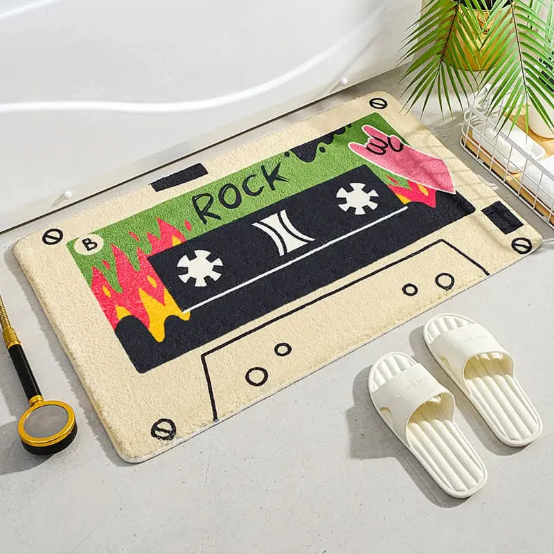 Retro Classic Cassette Music Tape Rugs & Mats - Kawaii Side
