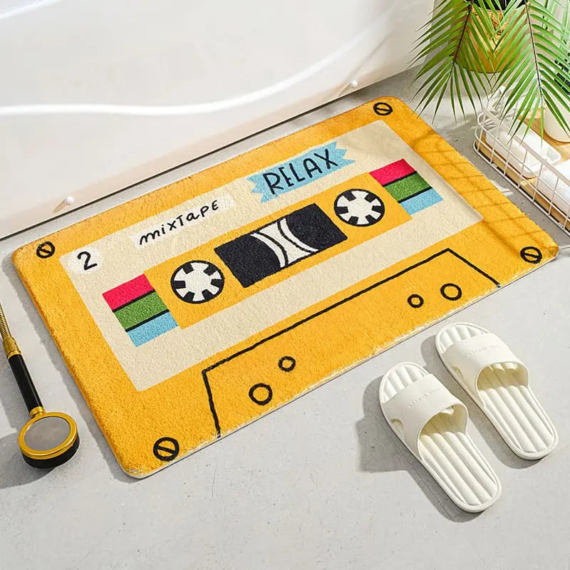 Retro Classic Cassette Music Tape Rugs & Mats - Kawaii Side