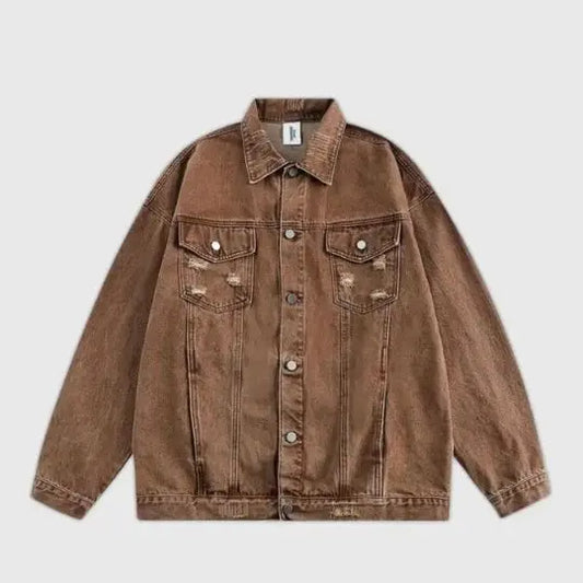 Retro Vintage Denim Jacket 'Basic' Kawaii Side