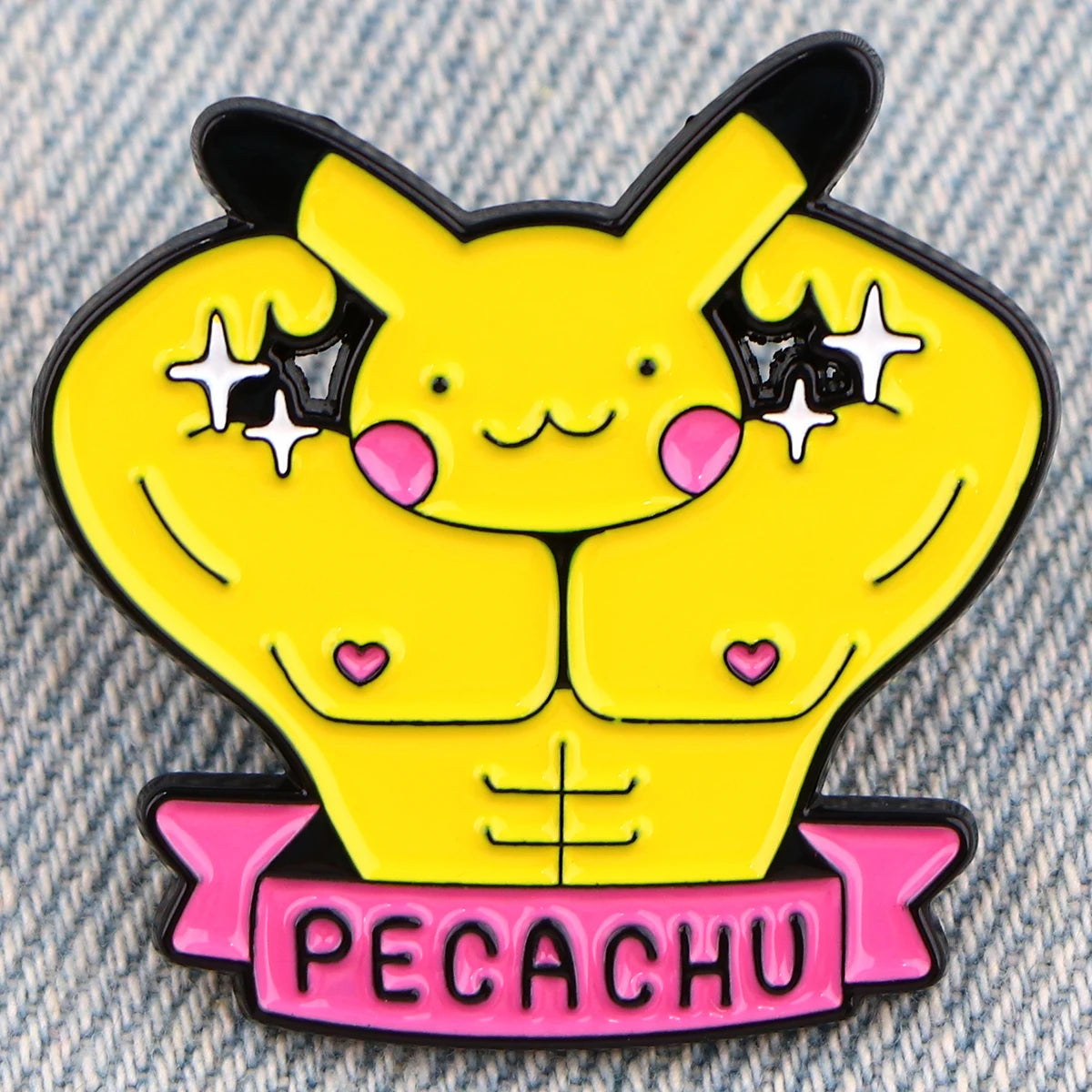 Muscle Monsters Enamel Pin Kawaii Side