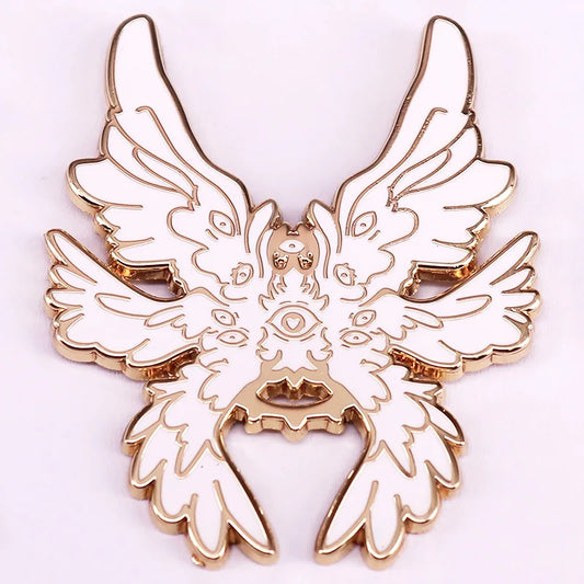Seraph Angel Enamel Pin Seraphiel Badge Seraphim Brooch Christian Mythology Jewelry Decora Kawaii Side