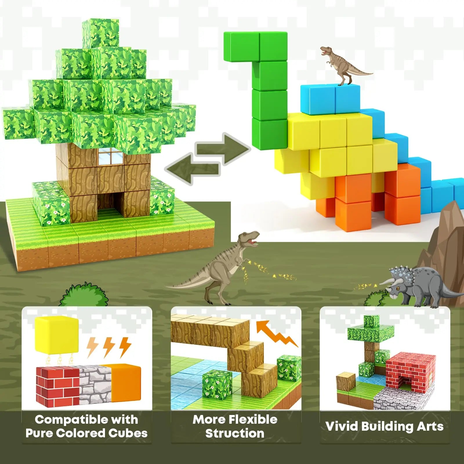 Magic Forest Magnetic Building Blocks Kawaii Side