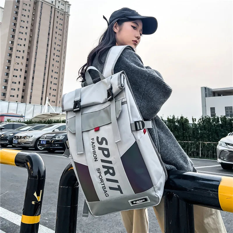 Techwear Reflective Backpack Kawaii Side