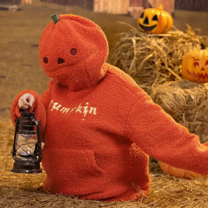 Halloween Pumpkin Hoodie Kawaii Side