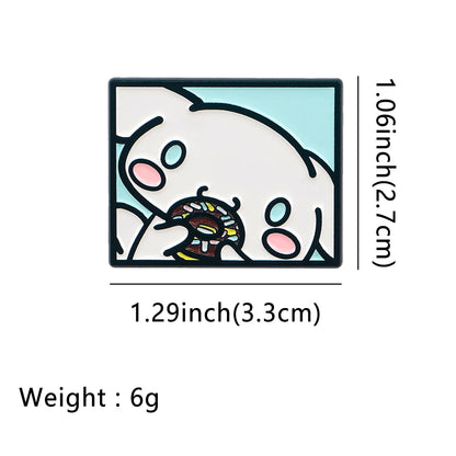 Cute Cartoon White Kitty Enamel Pin