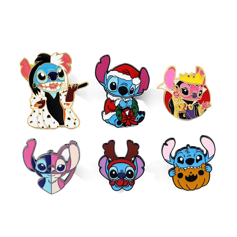Stitch in Costume II Enamel Pin Kawaii Side