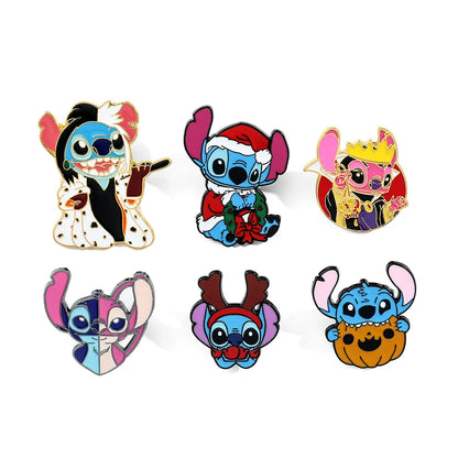 Stitch in Costume II Enamel Pin Kawaii Side
