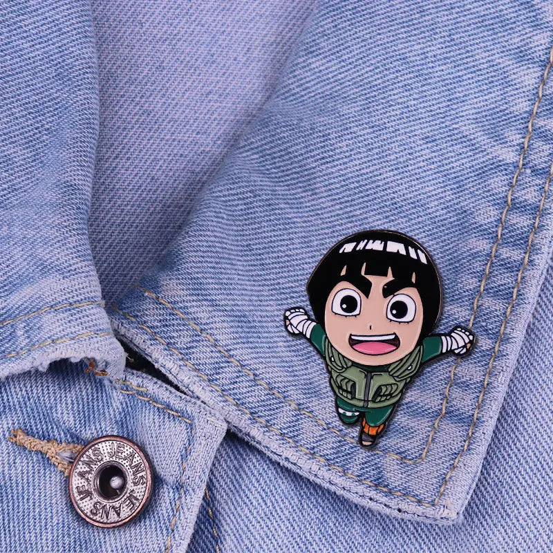 Rock Lee Enamel Pin Kawaii Side