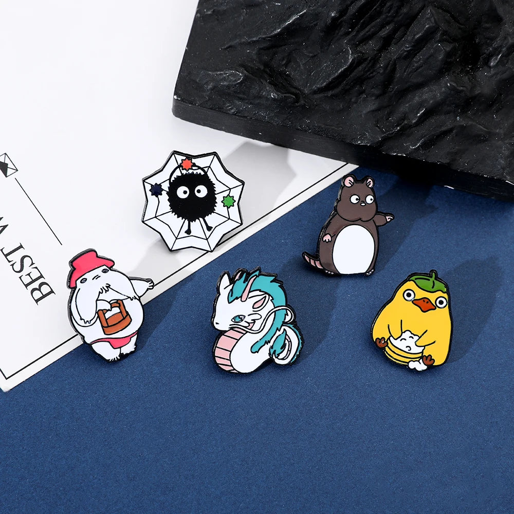 Kawaii Spirited Away Enamel Pin Kawaii Side