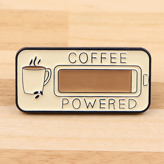 COFFEE Enamel Pins Custom Brooches For Women Lapel Badges Cartoon Jewelry Clothing Accessories Firends Gift Kawaii Side