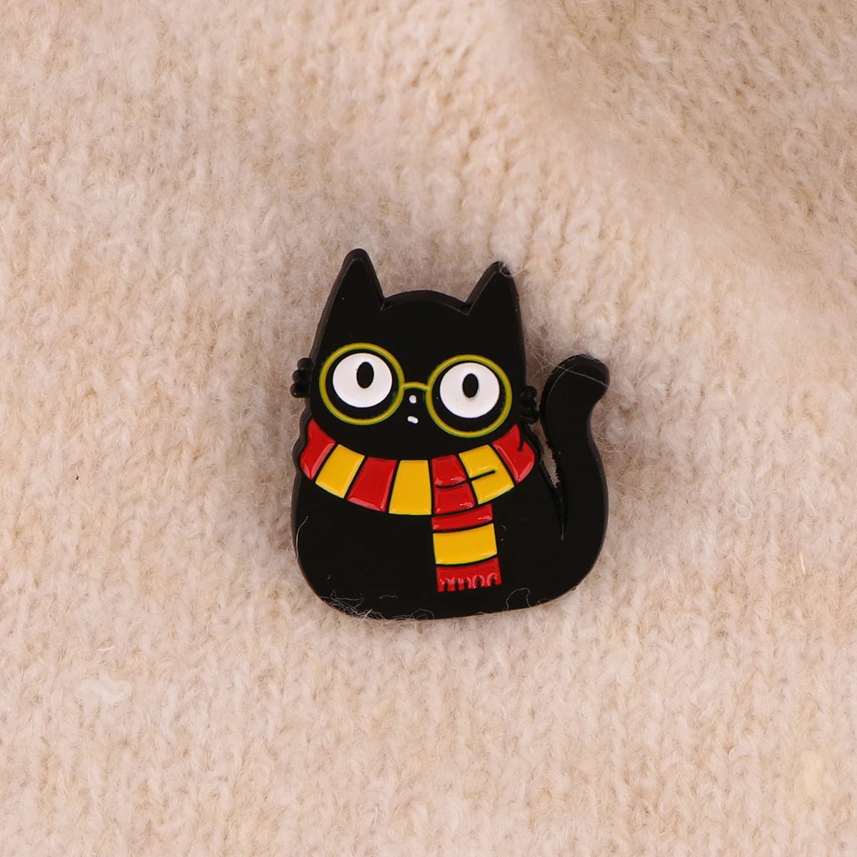 Harry Kitten Enamel Pin Kawaii Side